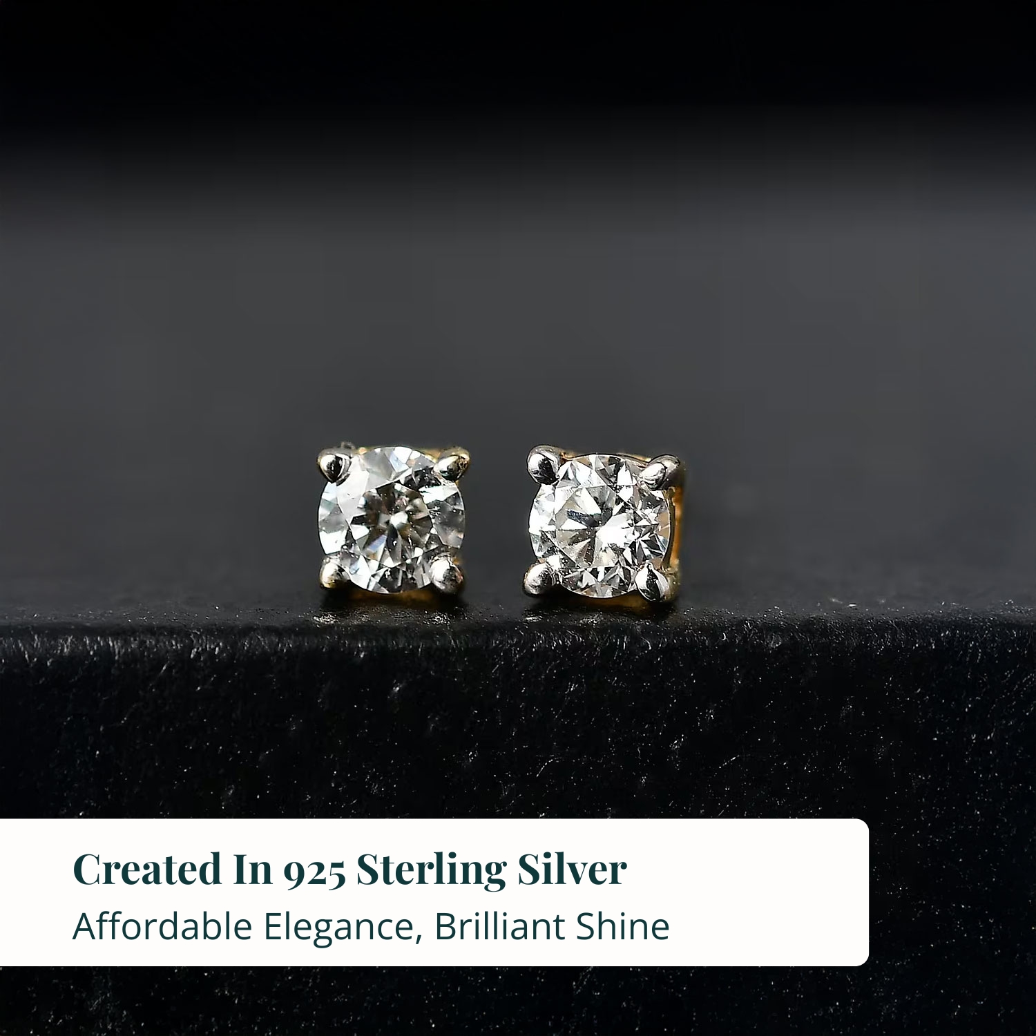 Luxuriant Lab Grown Diamond G-H SI 0.25 ctw Earrings in 18K Vermeil Yellow Gold Over Sterling Silver