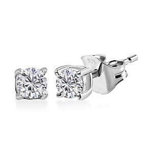 Luxuriant Lab Grown Diamond G-H SI 0.25 ctw Earrings in Rhodium Over Sterling Silver