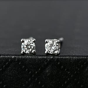 Luxuriant Lab Grown Diamond G-H SI 0.25 ctw Earrings in Rhodium Over Sterling Silver