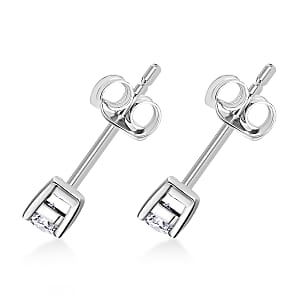 Luxuriant Lab Grown Diamond G-H SI 0.25 ctw Earrings in Rhodium Over Sterling Silver