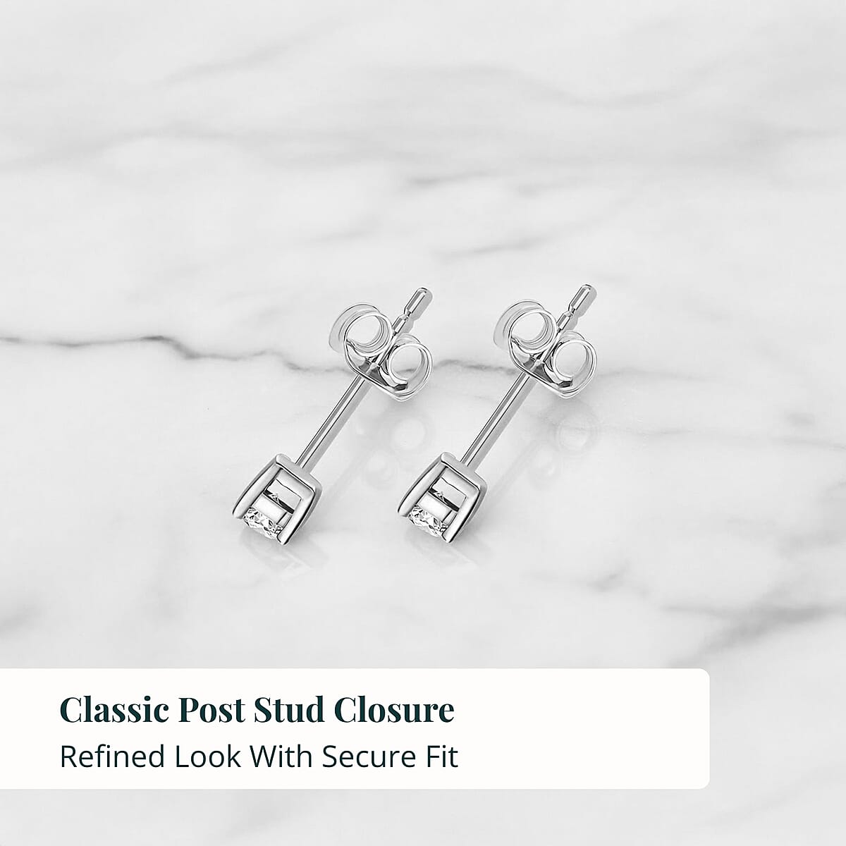 Luxuriant Lab Grown Diamond G-H SI 0.25 ctw Earrings in Rhodium Over Sterling Silver image number 6