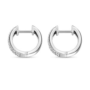  Diamond 0.25 ctw Earrings in Rhodium Over Sterling Silver 