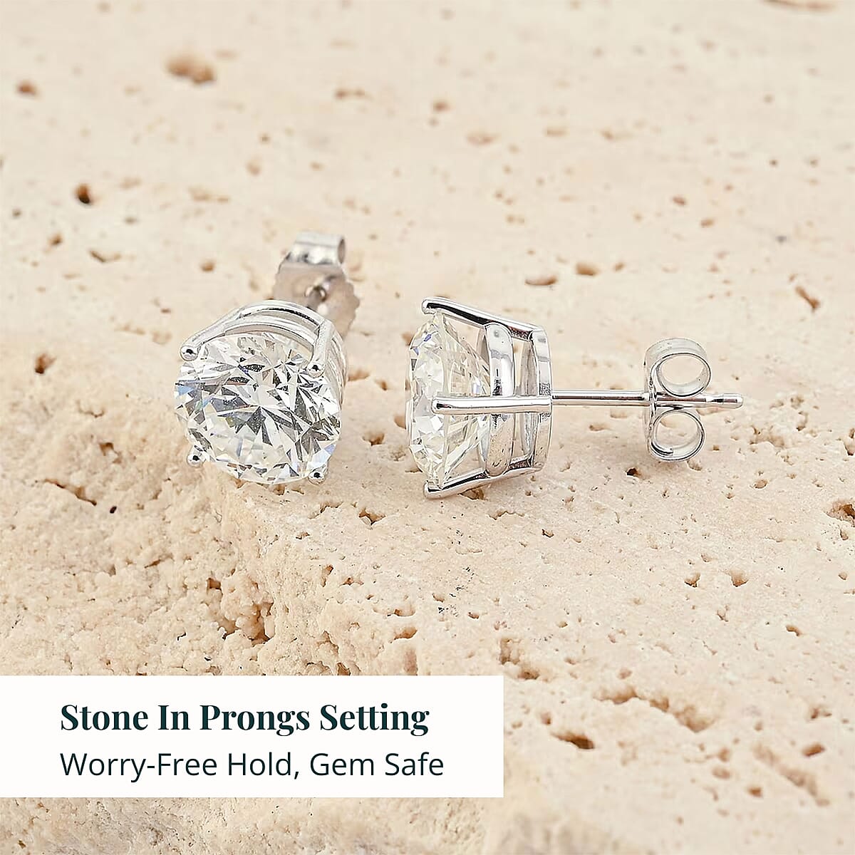 Doorbuster Certified Luxuriant Lab Grown Diamond VVS2 4.00 ctw Stud Earrings in 14K White Gold image number 5