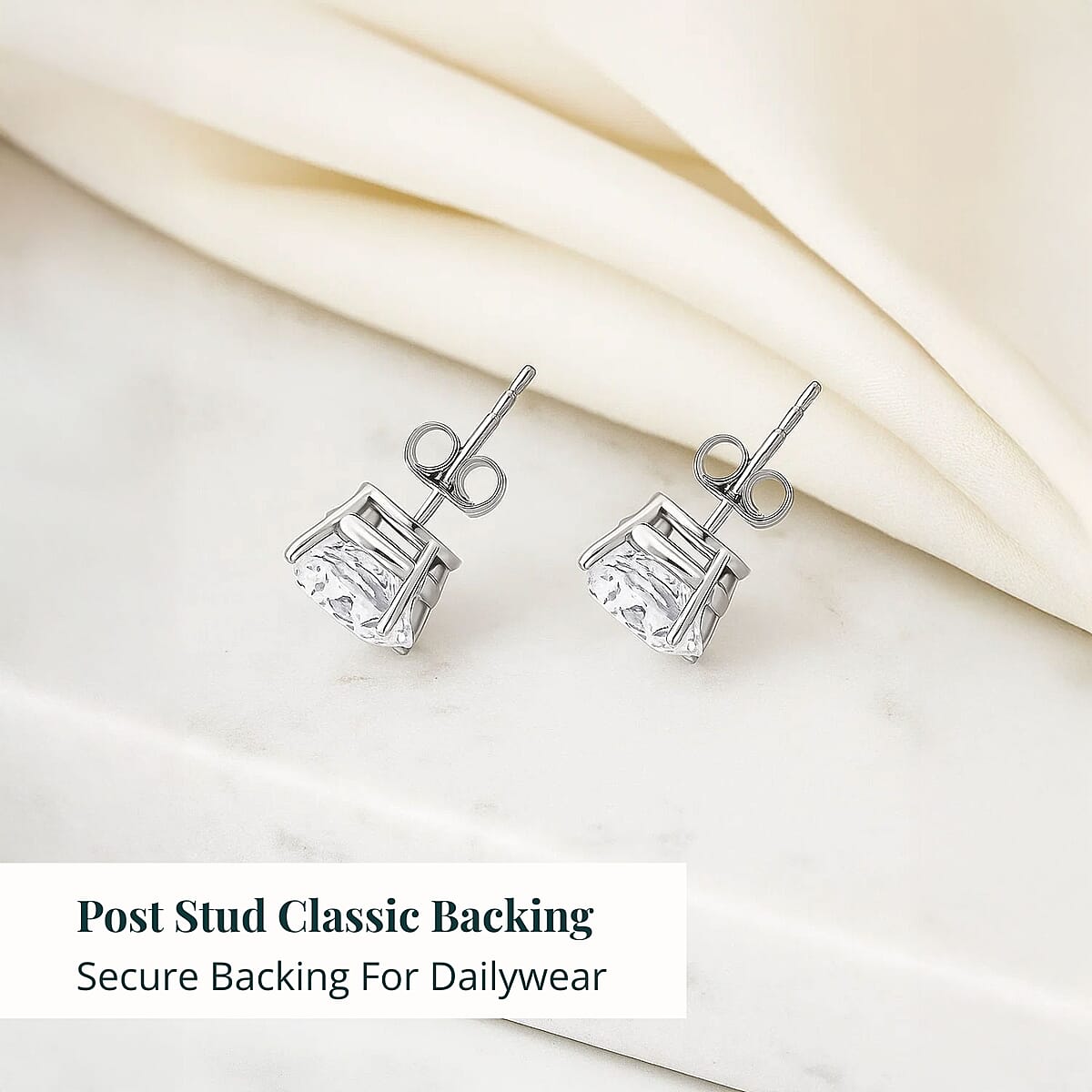Doorbuster Certified Luxuriant Lab Grown Diamond VVS2 4.00 ctw Stud Earrings in 14K White Gold image number 6