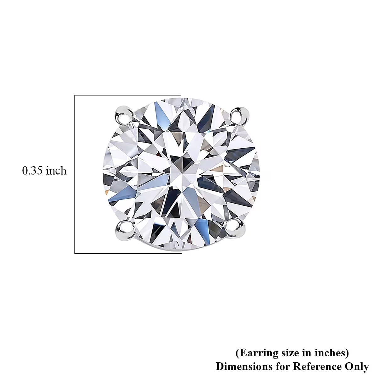 Doorbuster Certified Luxuriant Lab Grown Diamond VVS2 4.00 ctw Stud Earrings in 14K White Gold image number 7