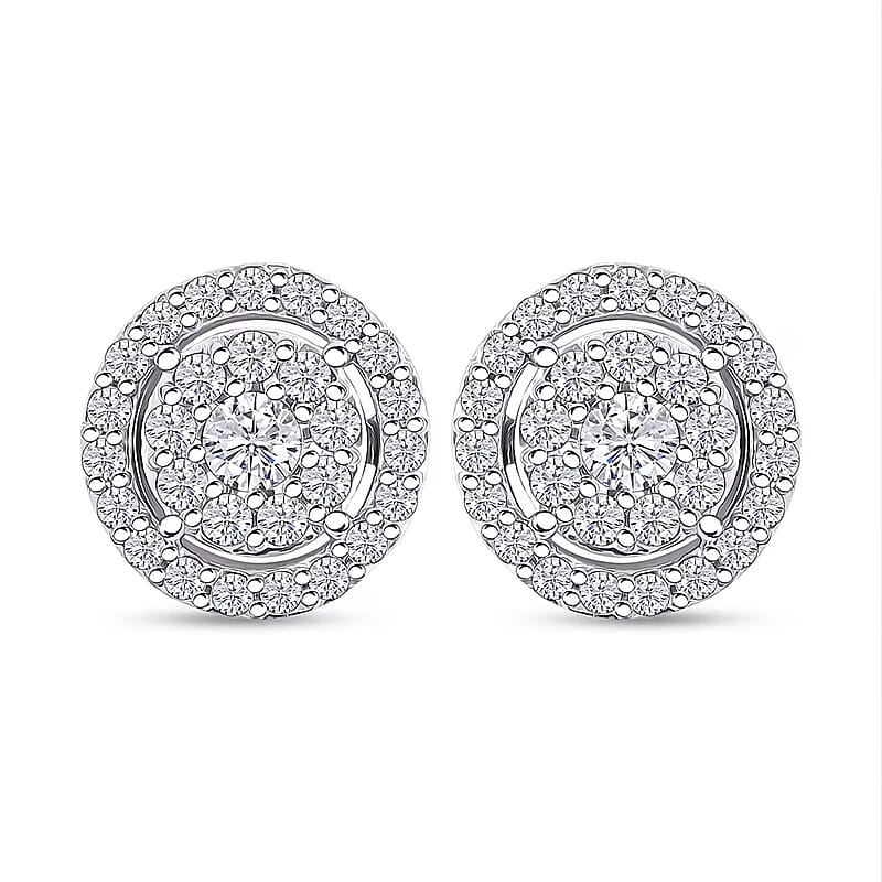 Ankur Treasure Chest Luxuriant Lab Grown Diamond 0.75 ctw Earrings in 10K White Gold