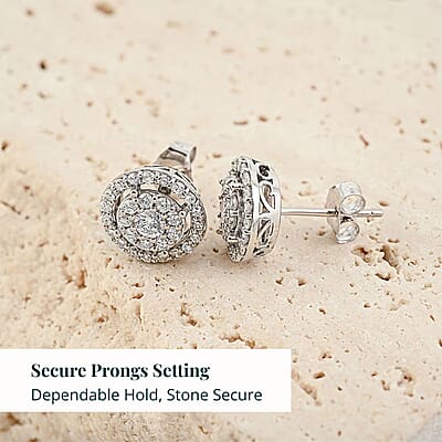 Ankur Treasure Chest Luxuriant Lab Grown Diamond 0.75 ctw Earrings in 10K White Gold