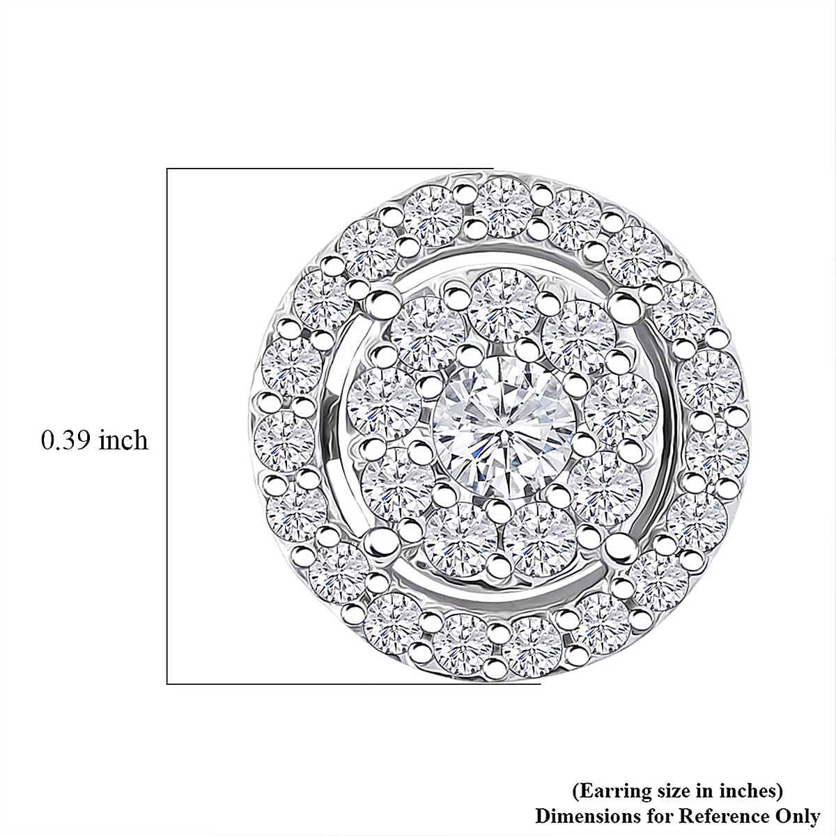 Ankur Treasure Chest Luxuriant Lab Grown Diamond 0.75 ctw Earrings in 10K White Gold image number 6