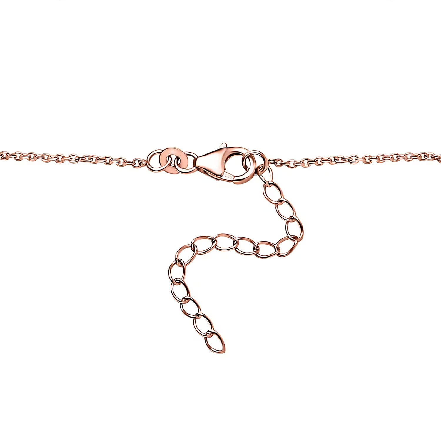 Luxuriant Lab Grown Pink (IR) and White Diamond (SI) 1.00 ctw Elephant Necklace in 18K Vermeil Rose Gold Over Sterling Silver 18-20 Inches