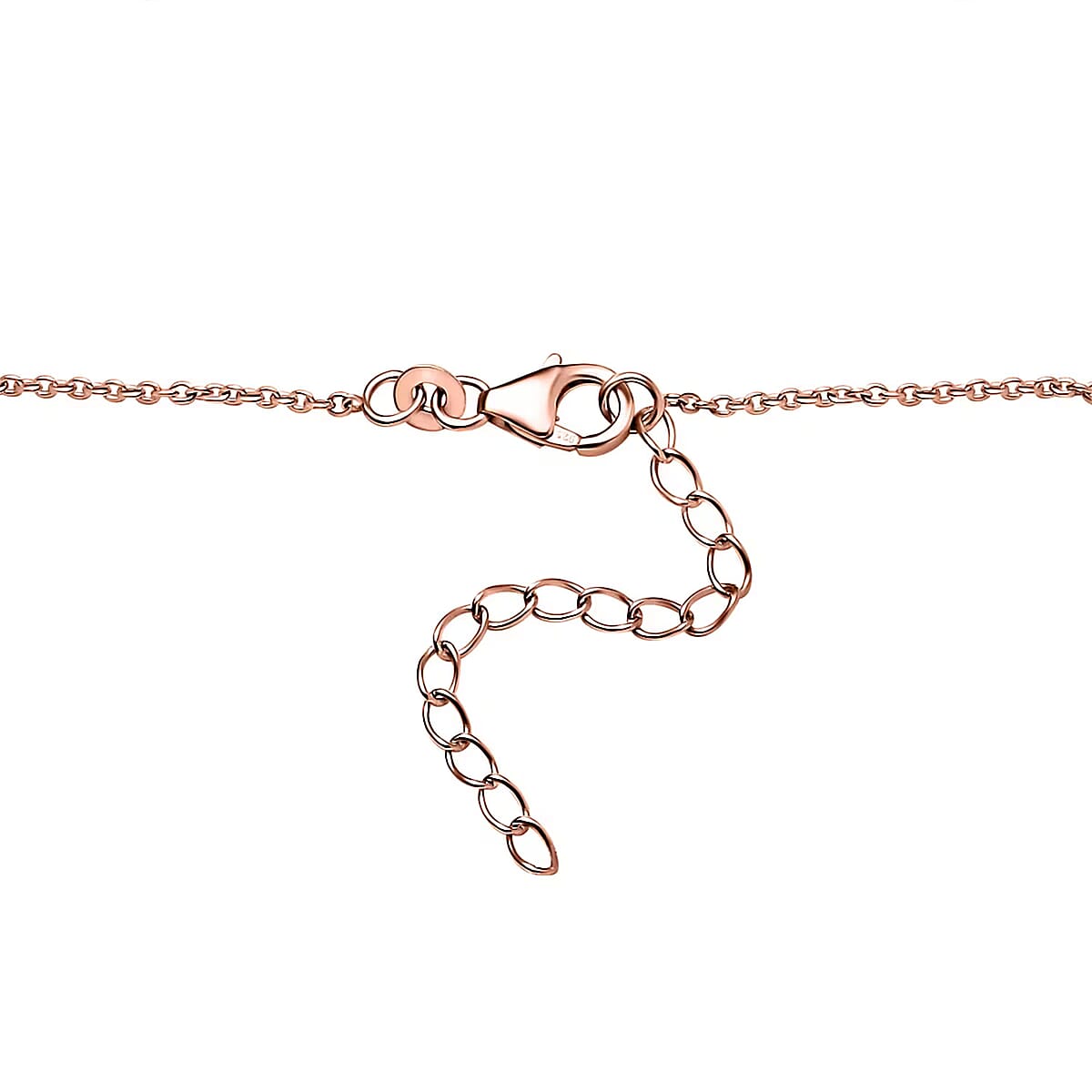 Luxuriant Lab Grown Pink (IR) and White Diamond (SI) 1.00 ctw Elephant Necklace in 18K Vermeil Rose Gold Over Sterling Silver 18-20 Inches image number 7