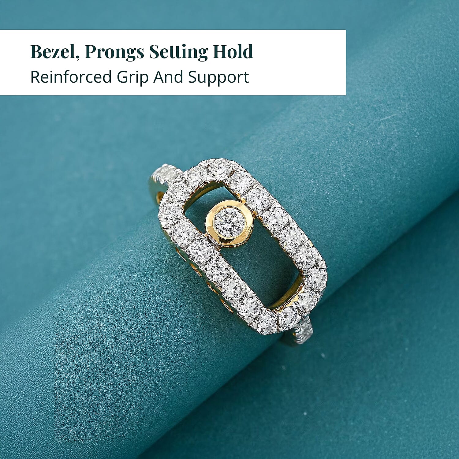 Luxuriant Lab Grown Diamond VS 1.00 ctw Ring in 18K Vermeil Yellow Gold Over Sterling Silver (Size 6.0)