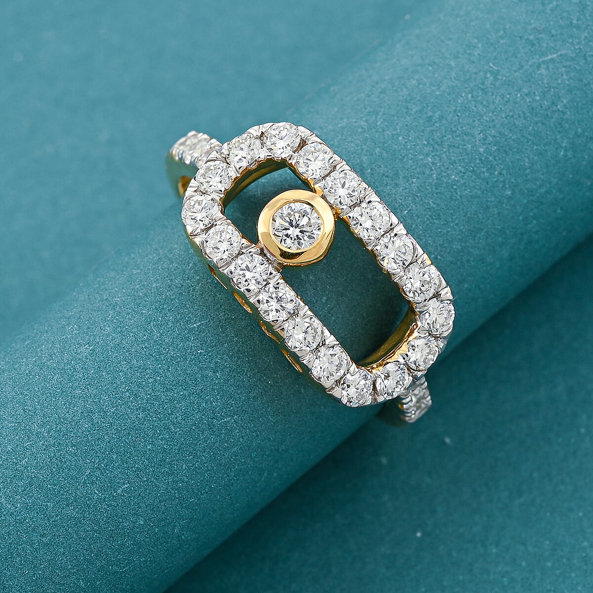 Luxuriant Lab Grown Diamond VS 1.00 ctw Ring in 18K Vermeil Yellow Gold Over Sterling Silver (Size 8.0) image number 1