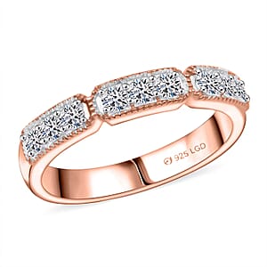 Luxuriant Lab Grown Diamond VS  0.50 ctw Ring in 18K Vermeil RG Over Sterling Silver (Size 6.0)