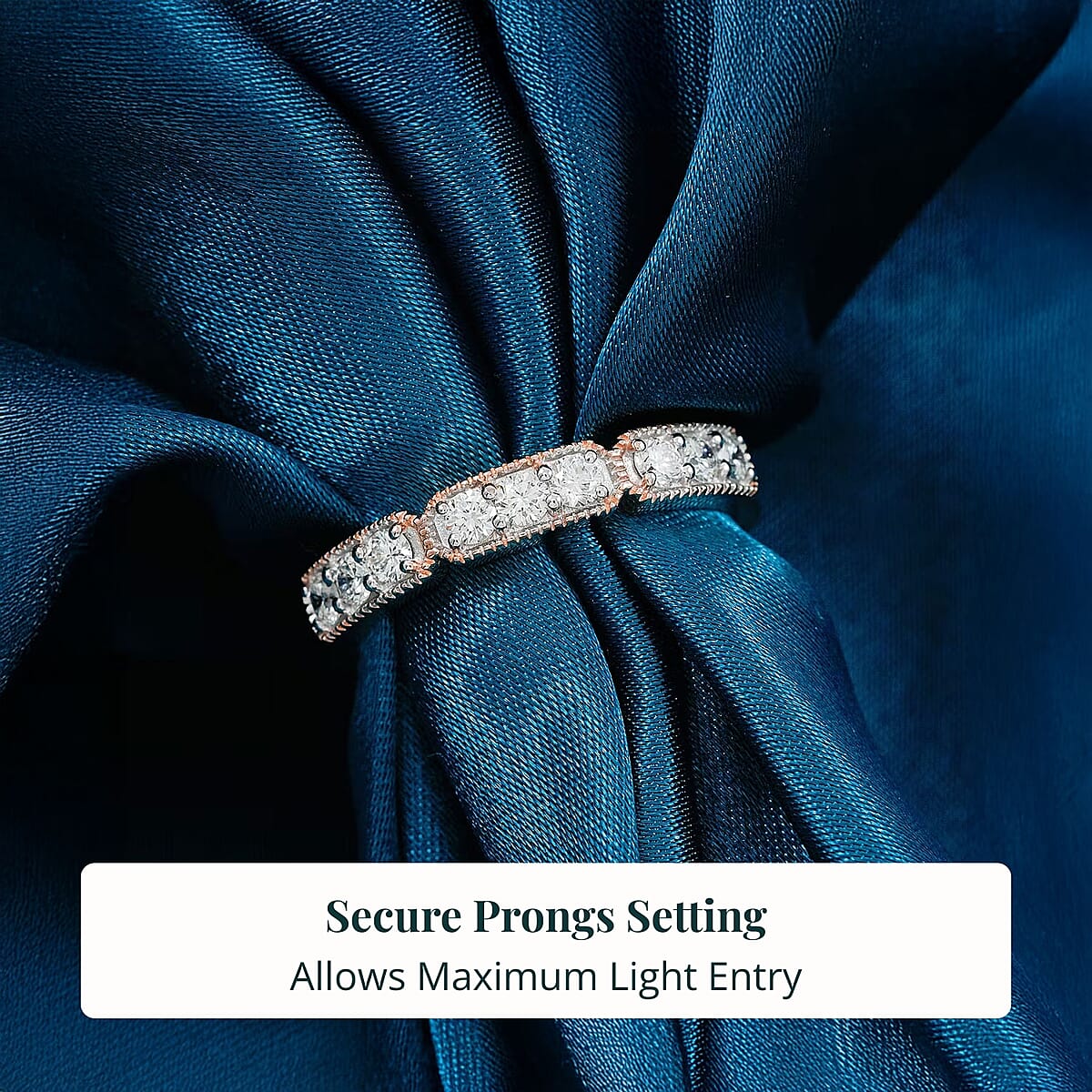 Luxuriant Lab Grown Diamond VS  0.50 ctw Ring in 18K Vermeil RG Over Sterling Silver (Size 8.0) image number 4