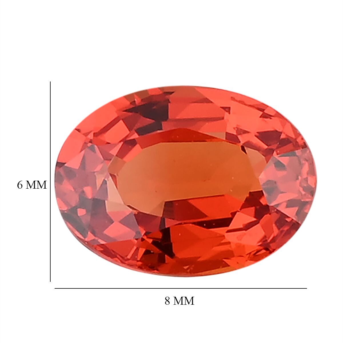 AAAA Sunset Sapphire (Oval 8x6 mm) 1.40 ctw image number 3