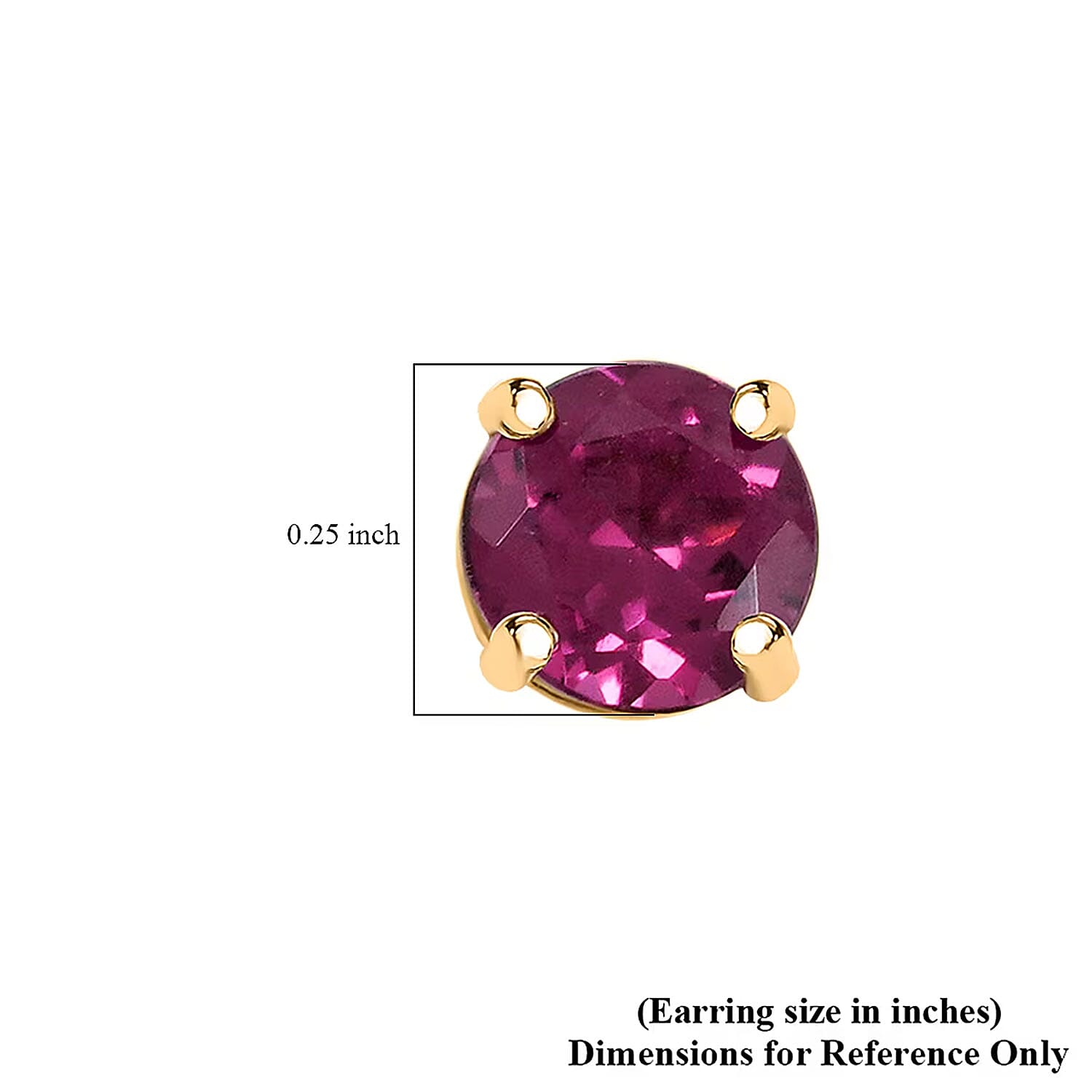 AAA Radiant Ember Garnet 1.20 ctw Screw Post Earrings in 14K Yellow Gold