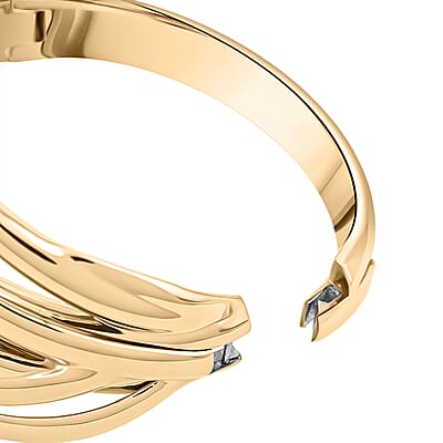 Calvin Klein Closeout Crisp Bangle Bracelet in ION Plated YG Stainless Steel (5.50 In)