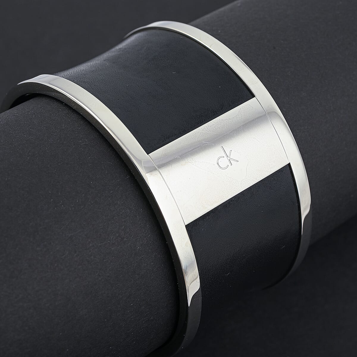 Calvin Klein Spellbound ION Plated Black Stainless Steel Bangle Bracelet (7.00 In) image number 1