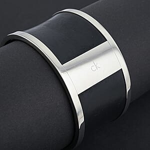 Calvin Klein Spellbound ION Plated Black Stainless Steel Bangle Bracelet (7.00 In)