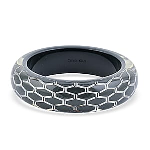 Mega Day Deal Calvin Klein Closeout Stainless Steel Abstract Bangle Bracelet (7.50 In)
