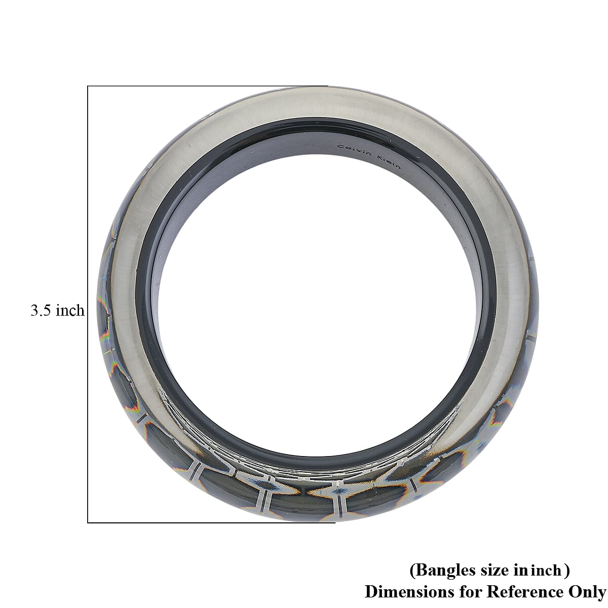 Mega Day Deal Calvin Klein Closeout Stainless Steel Abstract Bangle Bracelet (7.50 In) image number 3