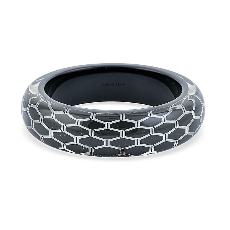 Calvin Klein Closeout Stainless Steel Abstract Bangle Bracelet (8.00 In)