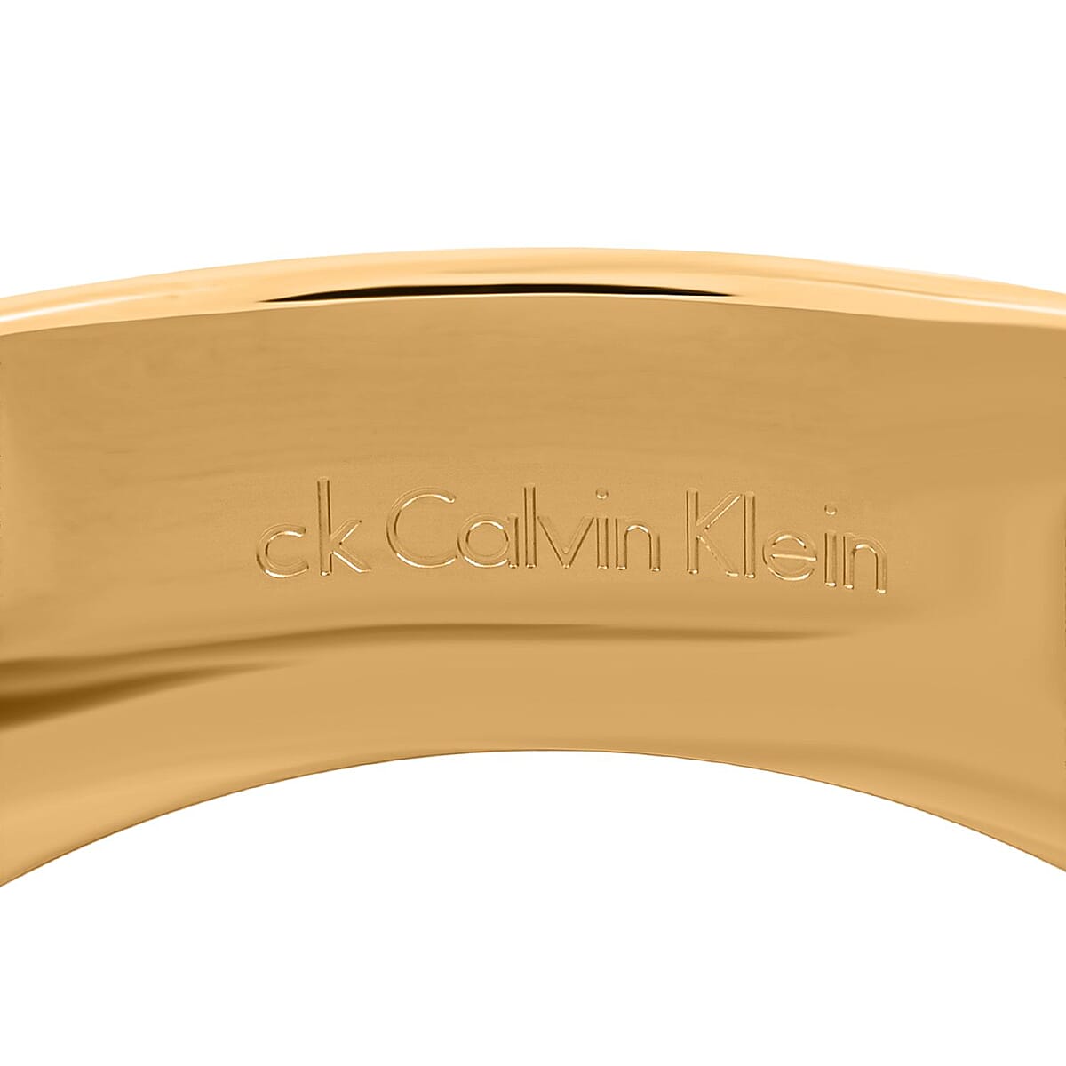 Calvin Klein Closeout Billow ION Plated YG Stainless Steel Bangle Bracelet (5.50 In) image number 3