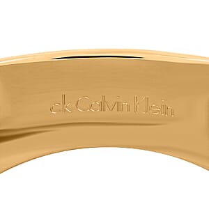 Calvin Klein Closeout Billow ION Plated YG Stainless Steel Bangle Bracelet (5.50 In)