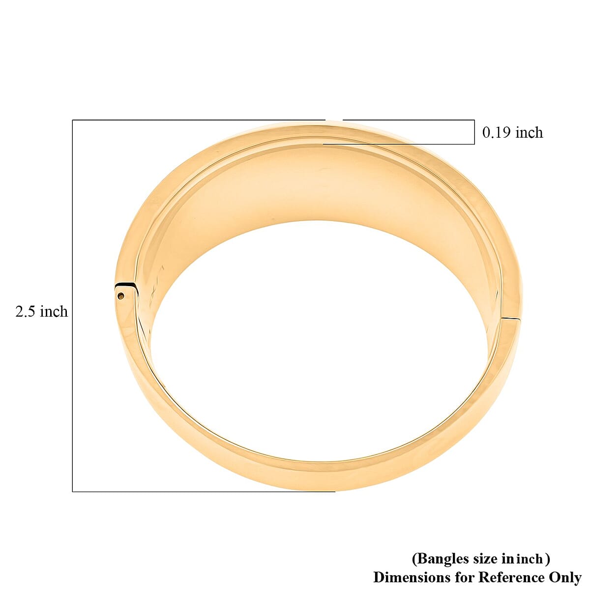 Calvin Klein Closeout Billow ION Plated YG Stainless Steel Bangle Bracelet (5.50 In) image number 5