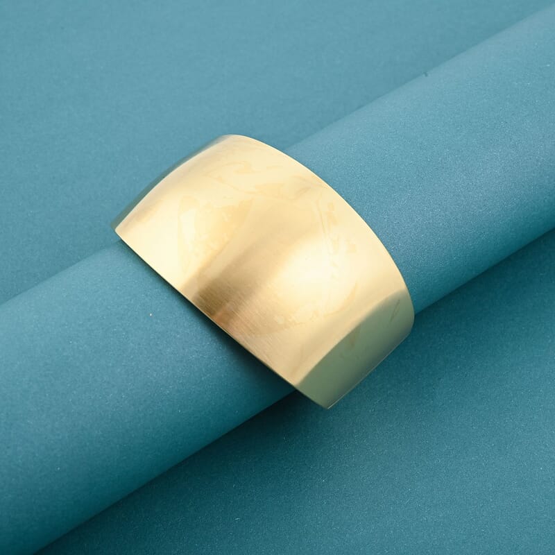 Calvin Klein Closeout Billow ION Plated YG Stainless Steel Bangle Bracelet (6.00 In)