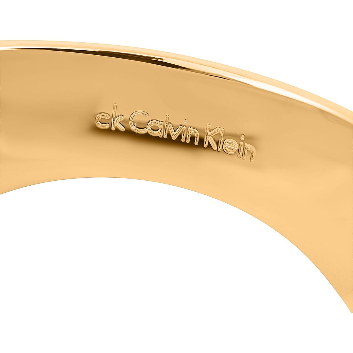 Calvin Klein Closeout Billow ION Plated YG Stainless Steel Bangle Bracelet (6.00 In) image number 3