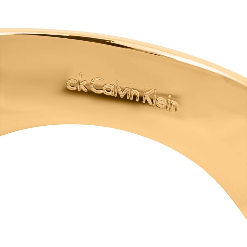 Calvin Klein Closeout Billow ION Plated YG Stainless Steel Bangle Bracelet (6.00 In)