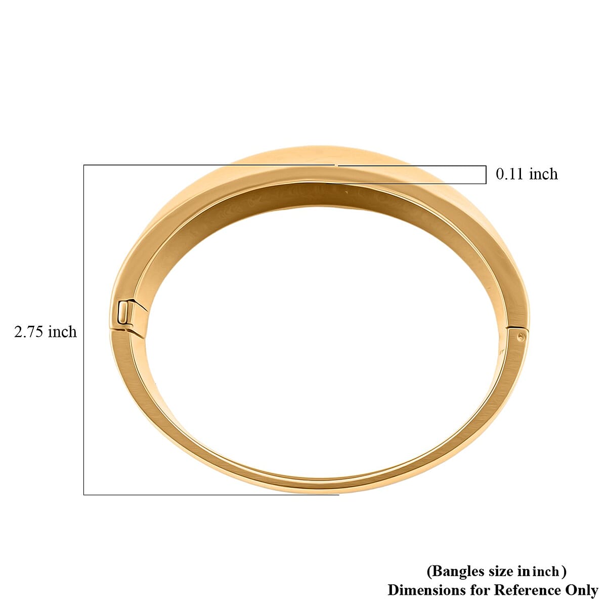 Calvin Klein Closeout Billow ION Plated YG Stainless Steel Bangle Bracelet (6.00 In) image number 5