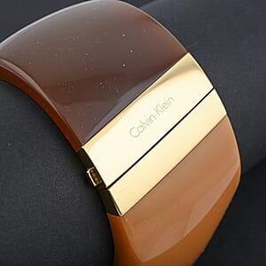 Calvin Klein Closeout ION Plated YG Stainless Steel Vision Bangle Bracelet (6.25 In)