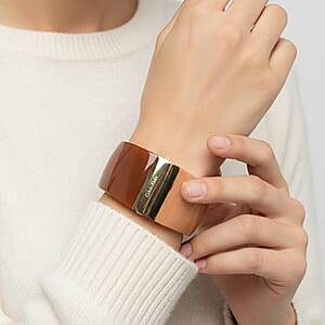 Calvin Klein Closeout ION Plated YG Stainless Steel Vision Bangle Bracelet (6.25 In)