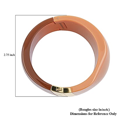 Calvin Klein Closeout ION Plated YG Stainless Steel Vision Bangle Bracelet (6.25 In)