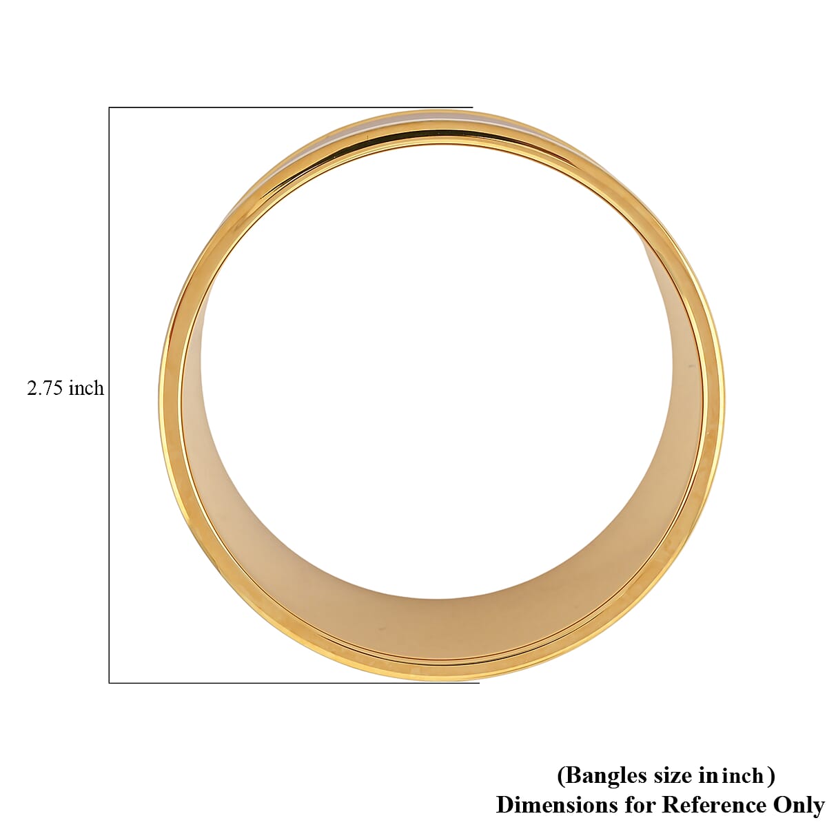 Calvin Klein Closeout Spellbound ION Plated YG Stainless Steel Bangle Bracelet (7.00 In) image number 3