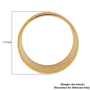 Calvin Klein Closeout Spellbound ION Plated YG Stainless Steel Bangle Bracelet (7.00 In)