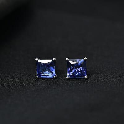 Rhapsody AAAA Tanzanite Solitaire Stud Earrings in 950 Platinum 2.60 ctw