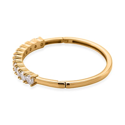 One Time Only Cuff Bangle Bracelet in ION Plated YG Stainless Steel (7 In)