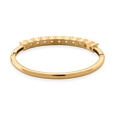 One Time Only Cuff Bangle Bracelet in ION Plated YG Stainless Steel (7 In)