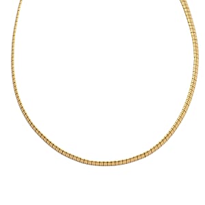 Omega Chain Necklace (17.5-19.5 Inches) in ION Plated YG Stainless Steel