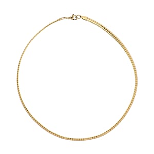 Omega Chain Necklace (17.5-19.5 Inches) in ION Plated YG Stainless Steel