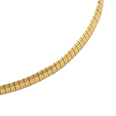 Omega Chain Necklace (17.5-19.5 Inches) in ION Plated YG Stainless Steel