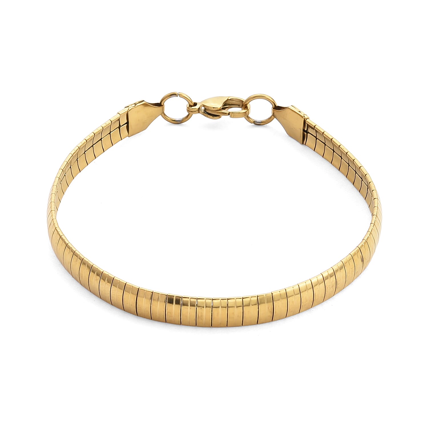 Omega Chain Bracelet in ION Plated YG Stainless Steel (7.5-9.5In)