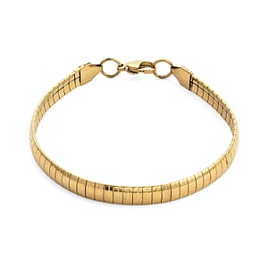 Omega Chain Bracelet in ION Plated YG Stainless Steel (7.5-9.5In)