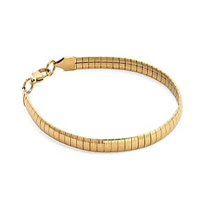 Omega Chain Bracelet in ION Plated YG Stainless Steel (7.5-9.5In)