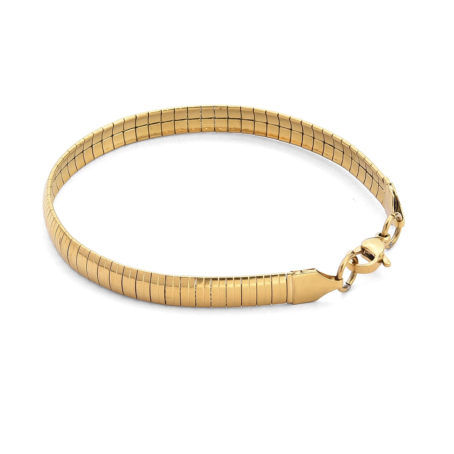 Omega Chain Bracelet in ION Plated YG Stainless Steel (7.5-9.5In)