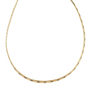 Omega Chain Necklace (17.5-19.5 Inches) in ION Plated YG Stainless Steel