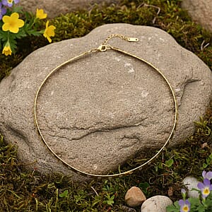 Omega Chain Necklace (17.5-19.5 Inches) in ION Plated YG Stainless Steel